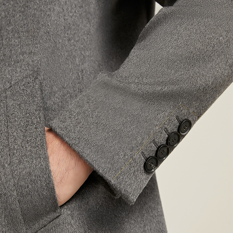 Yager men's coat autumn and winter new official business casual wool coat coat men