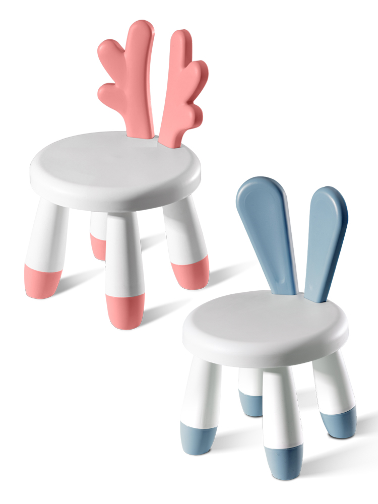 儿童椅子靠背椅塑料加厚幼儿园宝宝卡通小板凳子可爱防滑家用座椅 - 图3