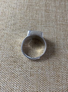 男士 青花瓷戒指 老瓷片 板戒 925银 手工饰品 简约流行 古瓷首饰