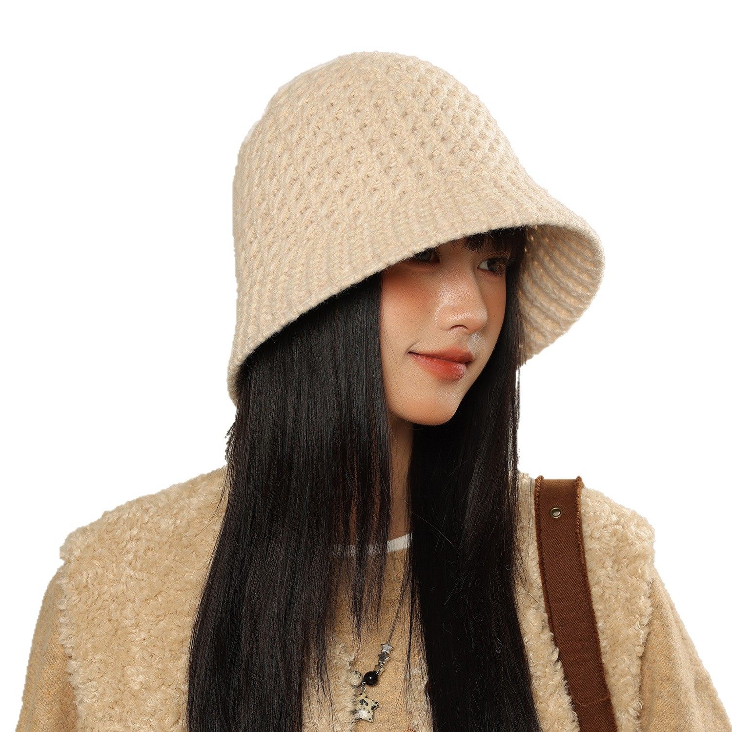 香港潮牌 25年秋冬新款帽子女秋冬彩线编织护耳开叉渔夫帽针织保,淘宝优惠券,粉丝福利购,淘宝优惠卷