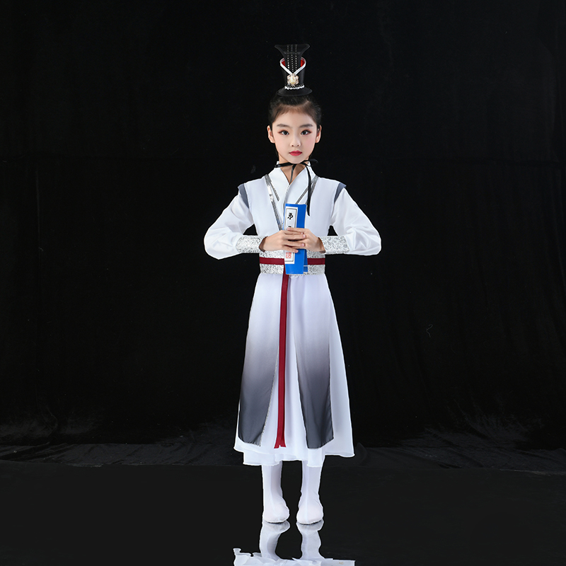 国学服装儿童汉服男童中国风壮志少年行舞蹈演出服学生朗诵表演服