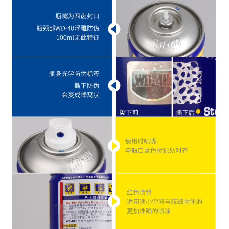 WD40防锈润滑剂工具车门铰链防盗门合页窗滑轨异响锁芯门锁保养油 - 图2