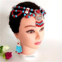 The new female Mongolian ethnic Tibetan ethnic minority features headwear dance performance art photo accessories