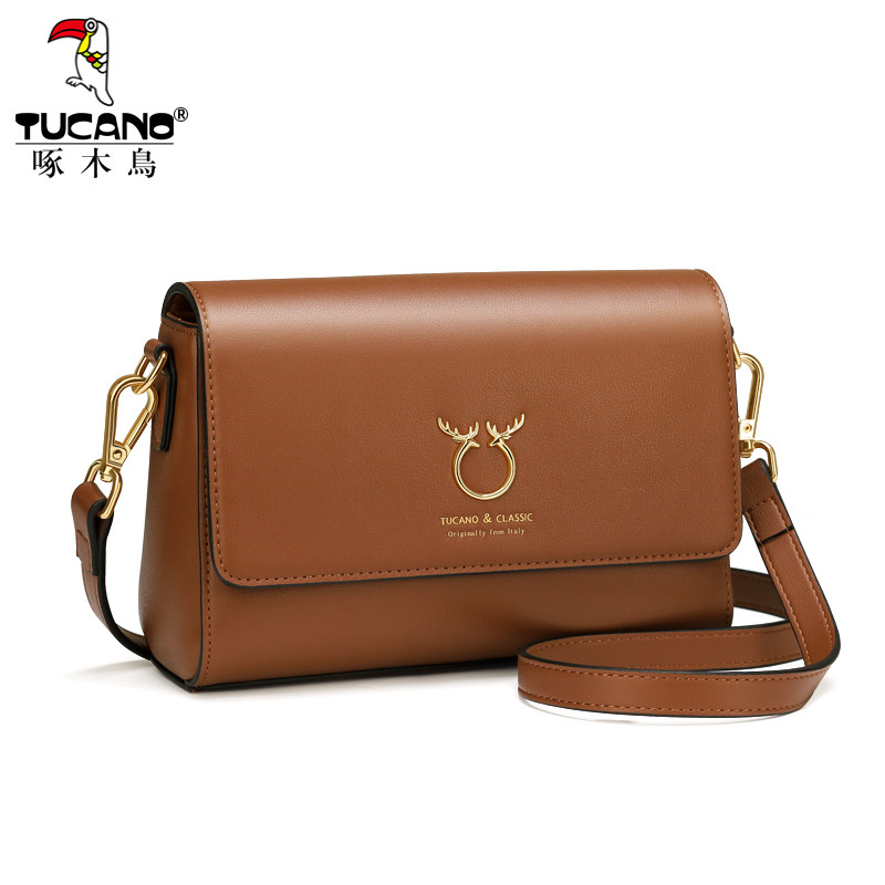 啄木鸟女士2022新款真皮小众女包 啄木鸟绮菡女士包袋