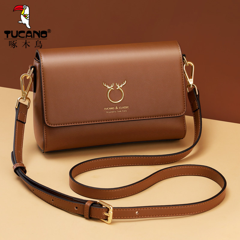 啄木鸟女士2022新款真皮小众女包 啄木鸟绮菡女士包袋