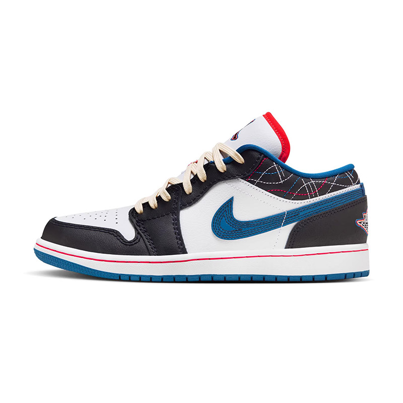 Air Jordan 1 Low AJ1白黑蓝 刺绣 男女低帮复古篮球鞋FV3622-141