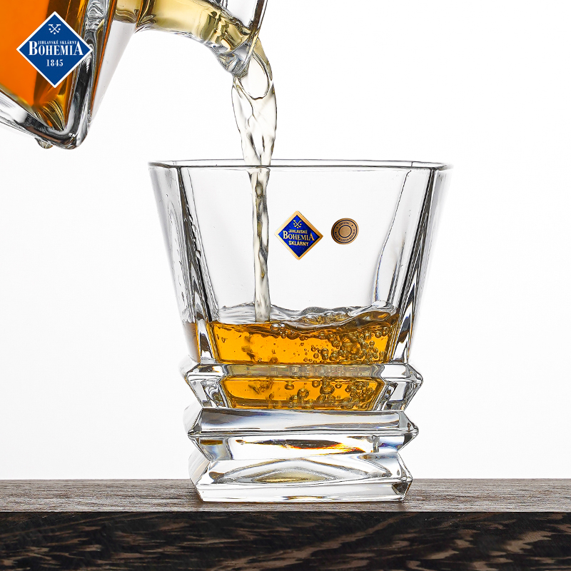 捷克进口BOHEMIE水晶玻璃威士忌酒杯洛克杯洋酒烈酒杯家用啤酒杯 - 图2
