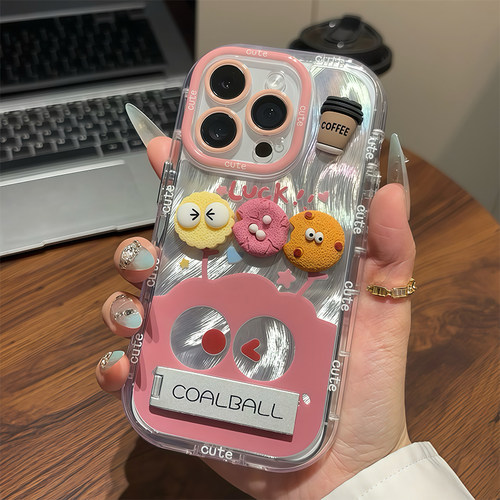 咖啡黑粉煤球适用华为pura80手机壳荣耀400保护套新款nova14羽纱mate70pro/畅享80防摔x70/magic8软壳畅玩60 - 图2