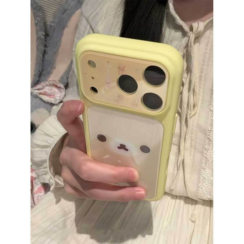 轻松熊表情适用苹果17手机壳iphone16pro保护套大视窗华为nova15/小米17pro/reno16/mate80/p90/x300/s60防摔 - 图2
