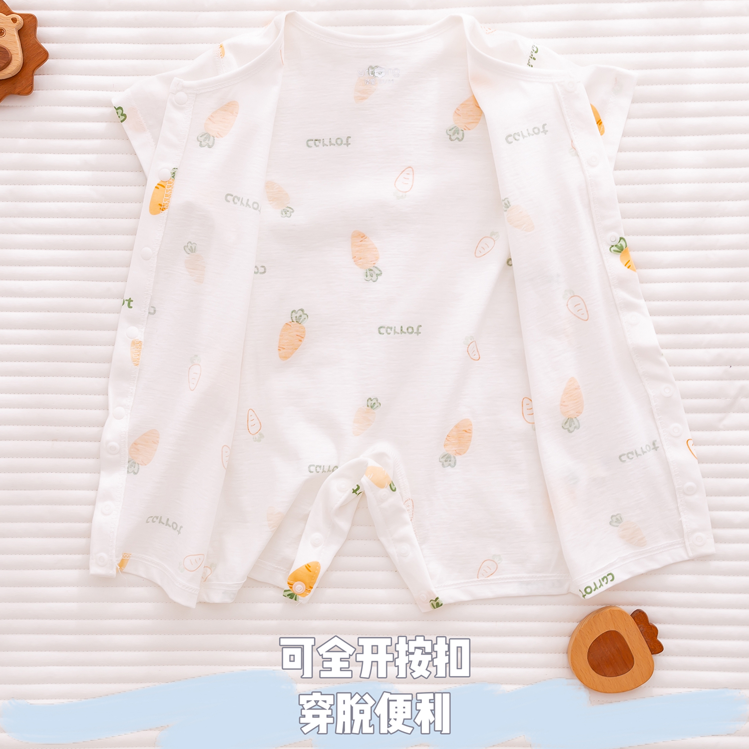 婴儿长袖空调服连体衣夏季无骨纯棉薄款男女宝宝衣服哈衣爬服夏装 - 图2