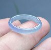 A-grade light violet jadeite ring features ice clear water ring floating flower ring wide edge thin edge pendant running ring