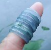 A-grade light violet jadeite ring features ice clear water ring floating flower ring wide edge thin edge pendant running ring