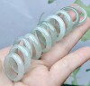 Jade White Ring Natural Wide Brim Ice Green Couple Ring