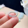 Natural jadeite ice ring clear water yellow and green double color