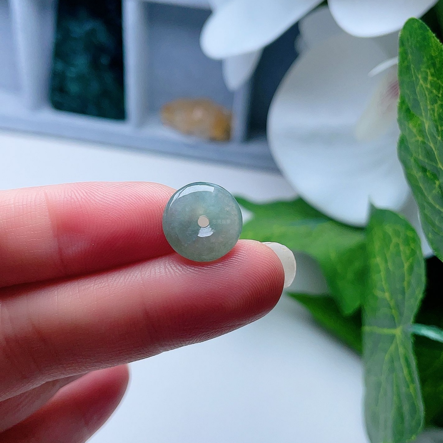 天然A货翡翠甜水绿小平安扣吊坠缅甸老坑迷你圆扣手链清新吉祥 - 图0