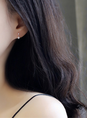 精致锆石镶锆石925纯银简约女
