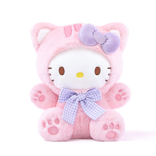 正版三丽鸥冬日喵喵hellokitty毛绒玩具哈喽kt公仔凯蒂猫玩偶礼物 - 图3