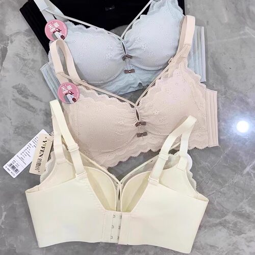 依雪纷内衣无钢圈乳胶杯8529小胸AB杯超聚拢纯欲美胸无磁文胸罩 - 图1