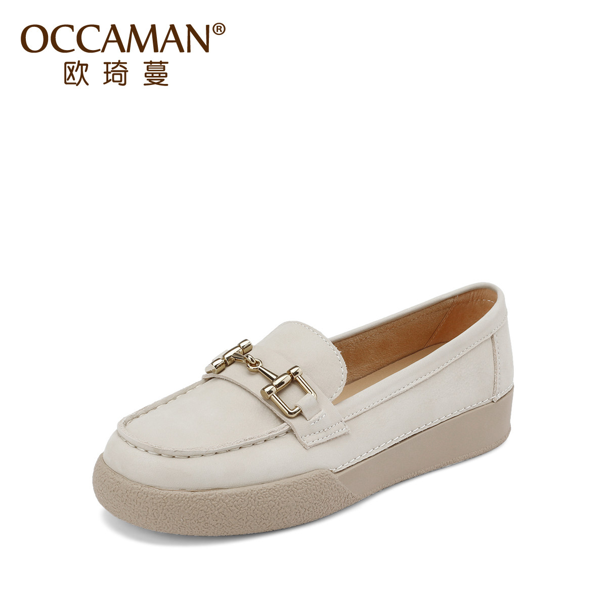 软底乐福鞋女真皮2025春季新款英伦女鞋一脚蹬豆豆鞋平底单鞋皮鞋,淘宝优惠券,粉丝福利购,淘宝优惠卷