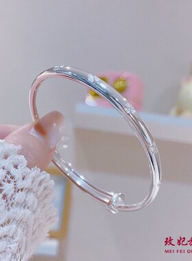 四叶草纯银手镯女时尚气质网红