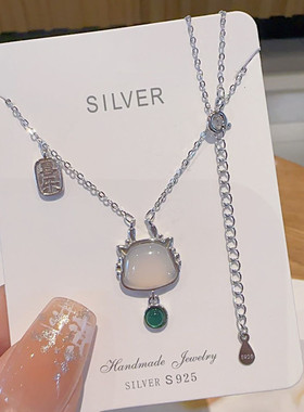 平安喜乐龙纯银项链女时尚轻奢