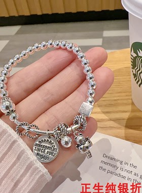 招财猫纯银手链女时尚气质网红