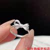 Bow star sterling silver ring for women, light luxury and high-end sense
