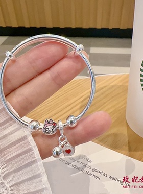 拉布布纯银手镯女甜美时尚卡通