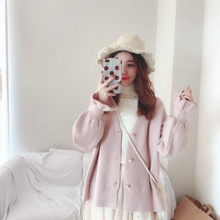 hs慵懒风外搭2020年新款女针织衫 jhmmsz服饰毛针织衫