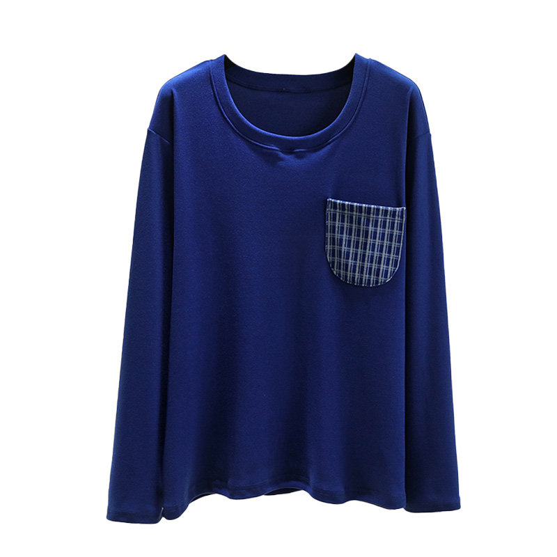 德绒男士居家宽松保暖T恤冬加厚长袖带口袋上衣大码加绒睡衣上装,淘宝优惠券,粉丝福利购,淘宝优惠卷