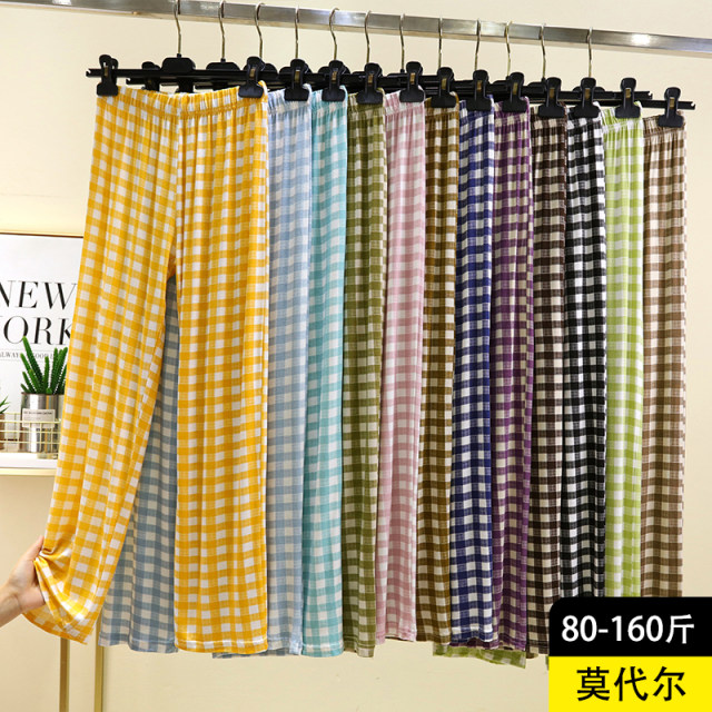 Pajamas plaid, modal cotton pajamas ເຮືອນ