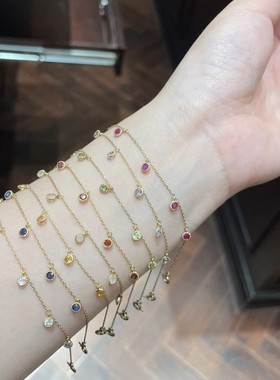 跨境仿珍珠串珠手链锆石五角星流苏吊坠花朵手指链时尚百搭饰品