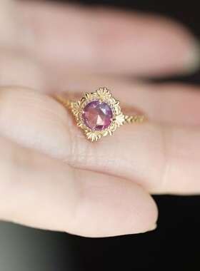 Fairy Wonderland 梦幻仙境 渐变梦幻蓝紫色合成宝石轻奢百搭戒指