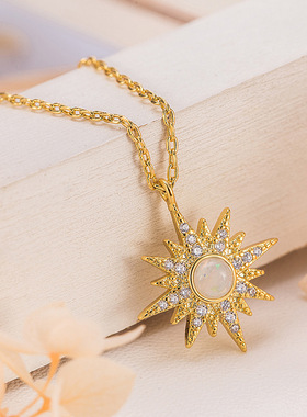 【太阳守护的星星】复古高级感轻奢六芒星戒指女镀金指环百搭项链