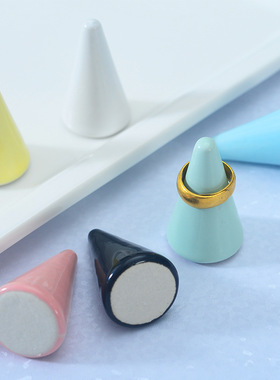 日式风陶瓷戒指创意展示架