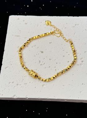 黄金色蹦迪珠小蛮腰手链爆闪手镯