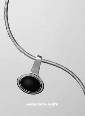 蛇骨项链女轻奢小众设计高级感银色锁骨链黑色吊坠春夏季配饰2024