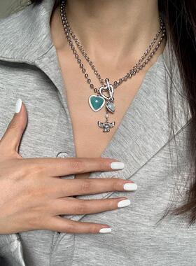 爱心项链高级感轻奢小众2025新款