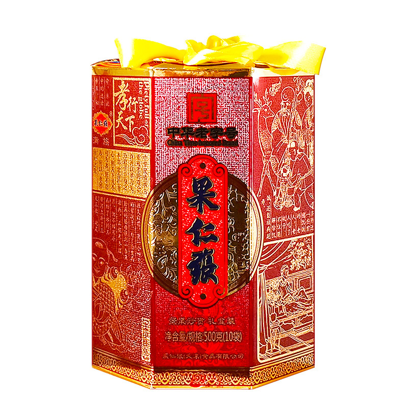 天津特产果仁张八方缘圆礼盒 500g礼品装多味花生仁瓜籽核桃仁_虎窝淘