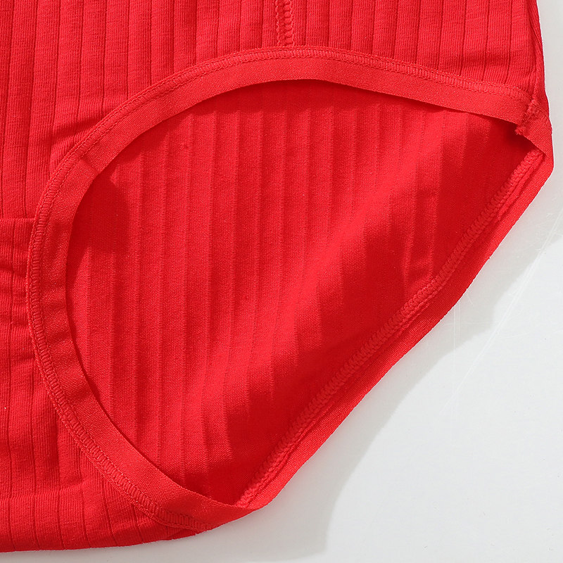 外贸内裤女原单日单出口日本本命年高腰收腹红色纯棉大码三角短裤,淘宝优惠券,粉丝福利购,淘宝优惠卷