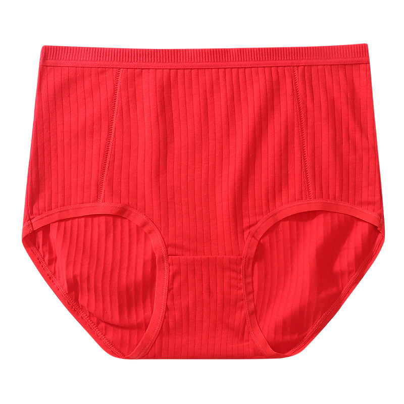 外贸内裤女原单日单出口日本本命年高腰收腹红色纯棉大码三角短裤,淘宝优惠券,粉丝福利购,淘宝优惠卷