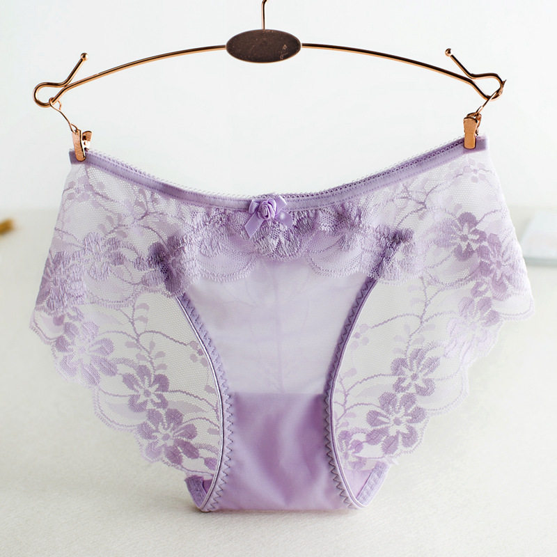 日单 出口日本蕾丝面料无痕低腰内裤女感诱惑棉裆网纱三角短裤,淘宝优惠券,粉丝福利购,淘宝优惠卷