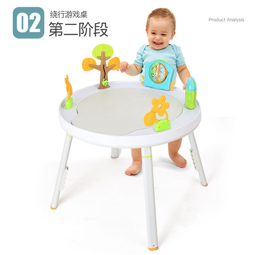 婴儿跳跳椅宝宝学站立弹跳椅儿童健身架3-6-18个月游戏桌哄娃神器 - 图2