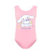 004 Girls One-piece Swimsuit Swim Cap Set
