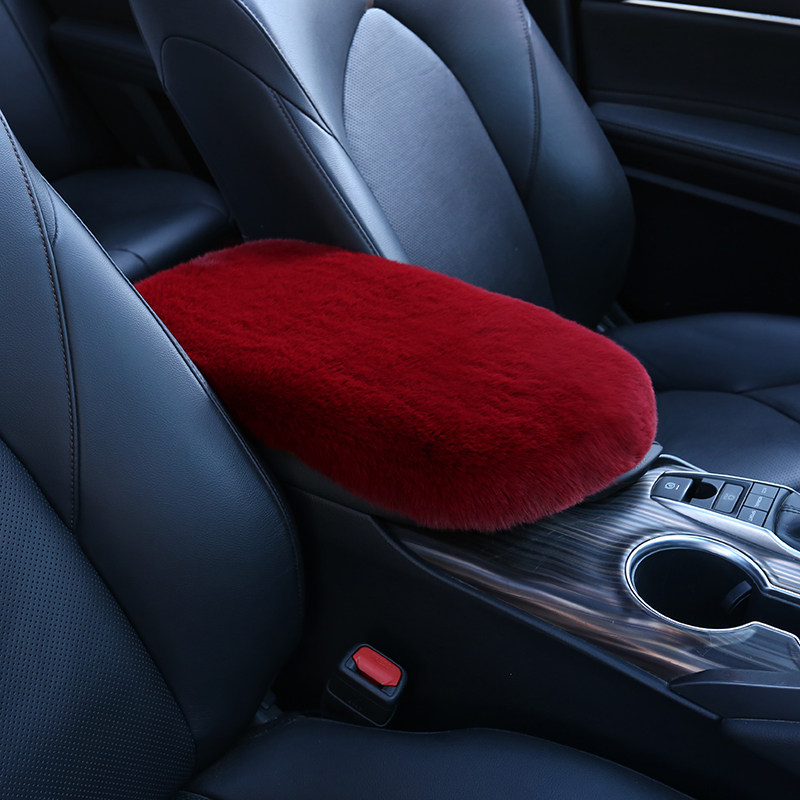 汽车扶手箱垫仿獭兔毛绒车中央扶手箱套胳膊垫通用型车载装饰内饰,淘宝优惠券,粉丝福利购,淘宝优惠卷