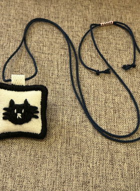 猫咪爪卡通宠物系列手作项链刺绣小清新森系文艺简约挂件棉麻配饰