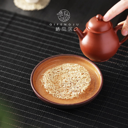 栖凤居丝瓜络壶垫茶壶杯垫托壶承养壶隔热垫丝瓜茶垫茶道茶具配件 - 图2