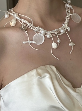 TM｜D2手作贝壳珍珠缠线高级拍摄礼服搭配项链小众不脱轨