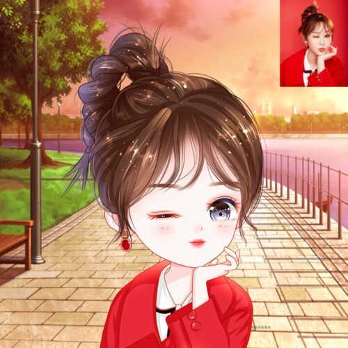 Q版手绘头像定制设计卡通人物照片转漫画人像动漫情侣画全身约稿 - 图1