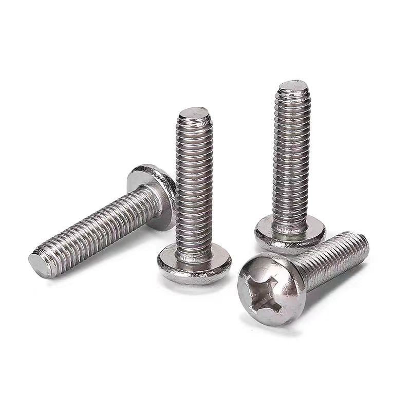 316L不锈钢十字圆头螺丝加长开关插座盘头小螺钉M3M4M5M6M8 - 图1